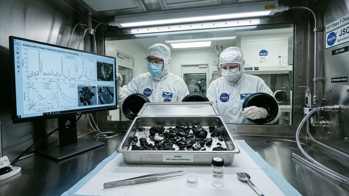 Muestras del Asteroide Bennu Traídas por la NASA Revelan Sales de un Mundo Oceánico y el Origen de la Vida