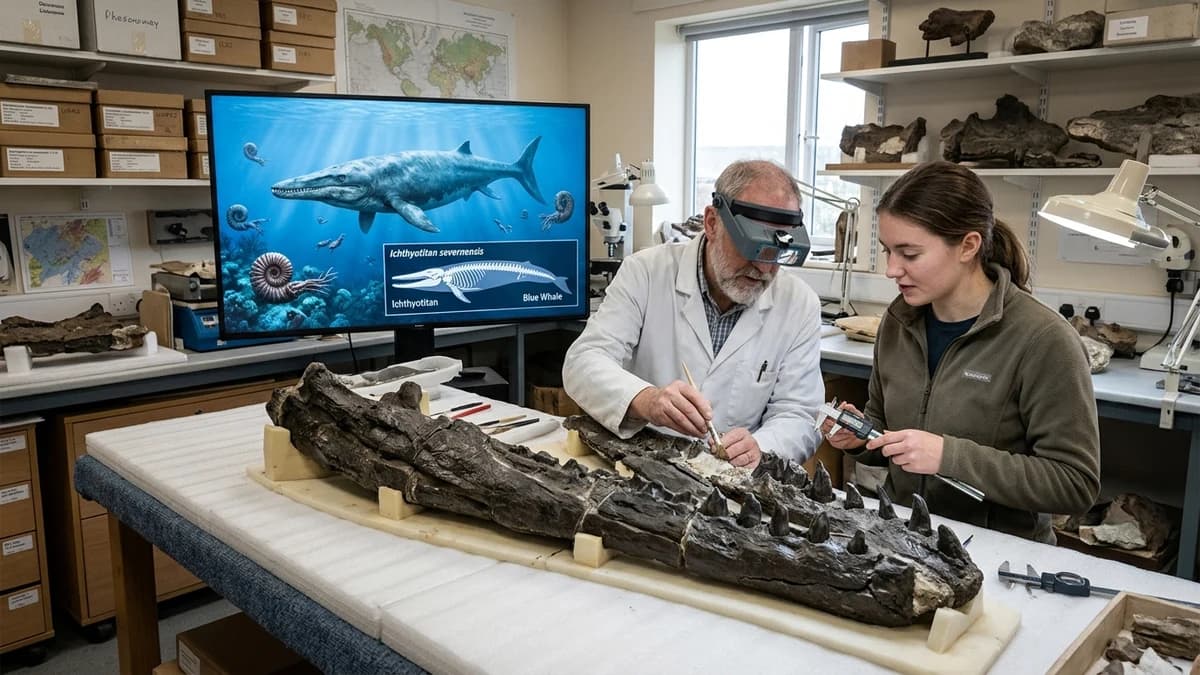 El Mayor Reptil Marino de la Historia: Una Niña de 11 Años Descubre un Fósil de 25 Metros que Supera al Megalodón