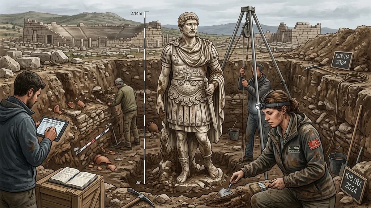 Giant Statue of Emperor Hadrian Discovered in Turkey: A Historic Find in Kibyra