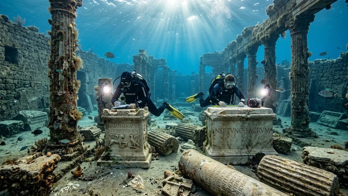 Archaeologists Map Submerged Nabataean Temple off the Coast of Pozzuoli in Italy