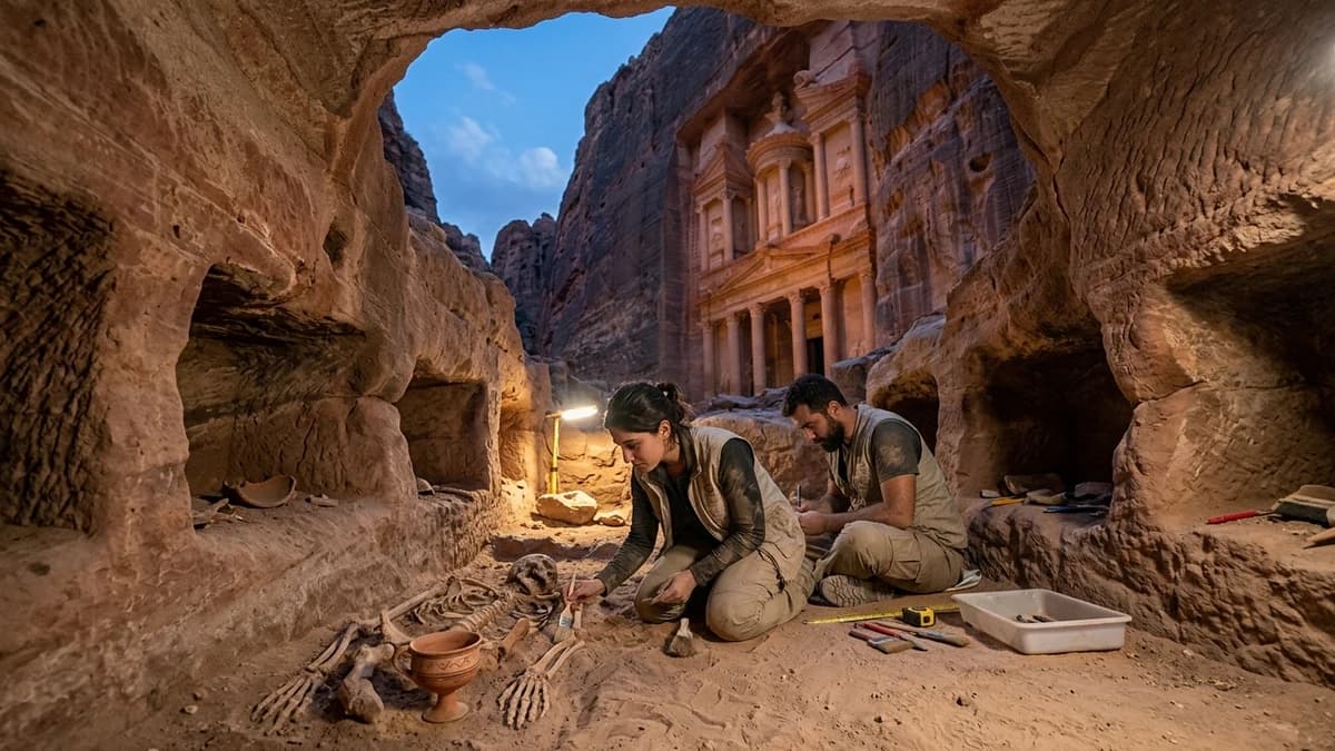 Tumba Secreta Sob O Tesouro de Petra Revela 12 Esqueletos de 2.000 Anos e Cálice no Formato do 'Santo Graal'