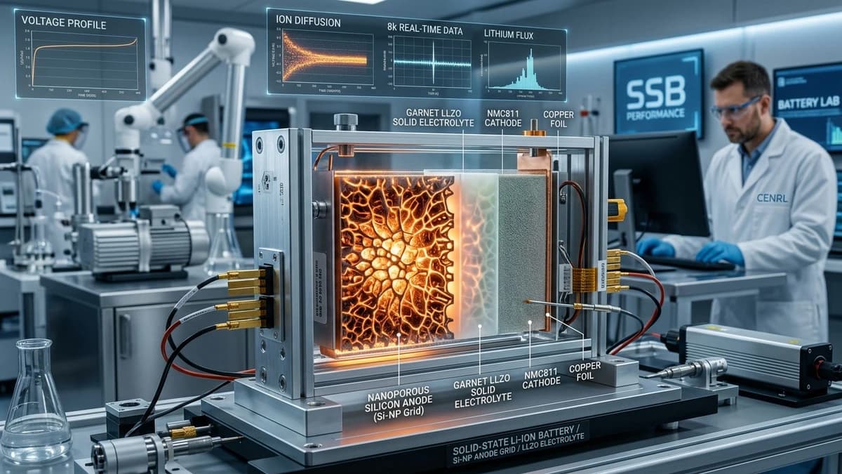 MIT Solid-State Battery with Nanoporous Silicon Anode Achieves World Record Energy Density