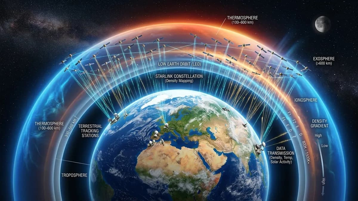 Innovative Thermospheric Mapping Using Starlink Satellites by Kyoto University