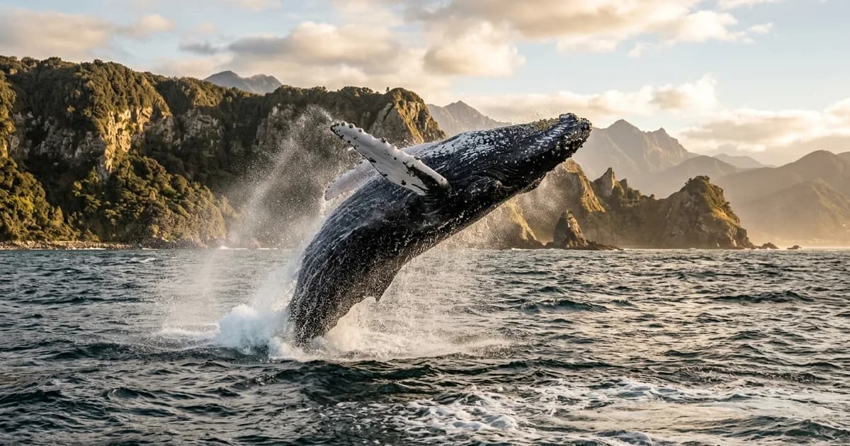 The Rare Spectacle of Humpback Whales: An Incredible Encounter on the Coast of New Zealand