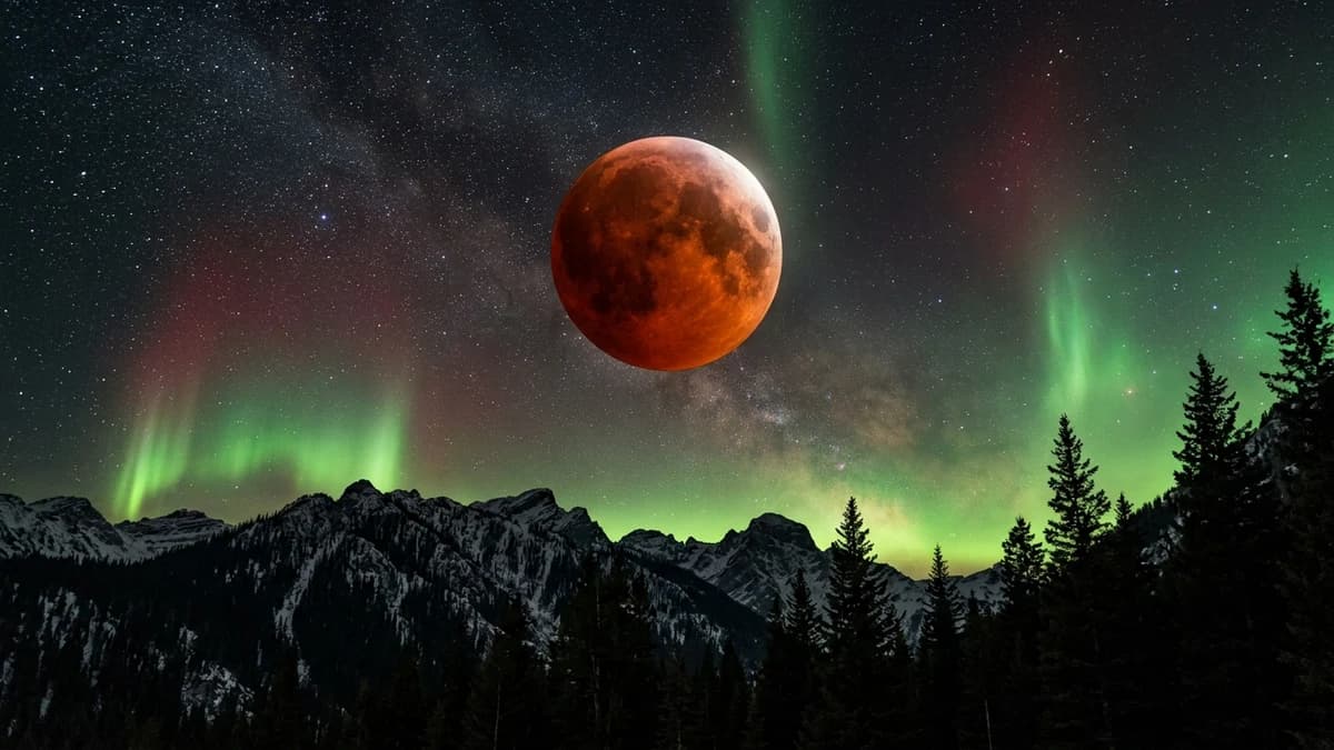 The Deep Partial Lunar Eclipse and Red Auroras of August 2026
