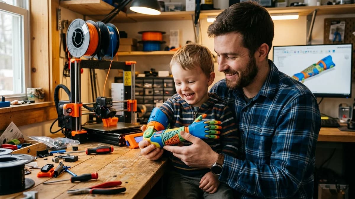 A Father's Unconditional Love: Welsh Dad Invents a 3D-Printed Bionic Prosthesis to Save His Son's Childhood