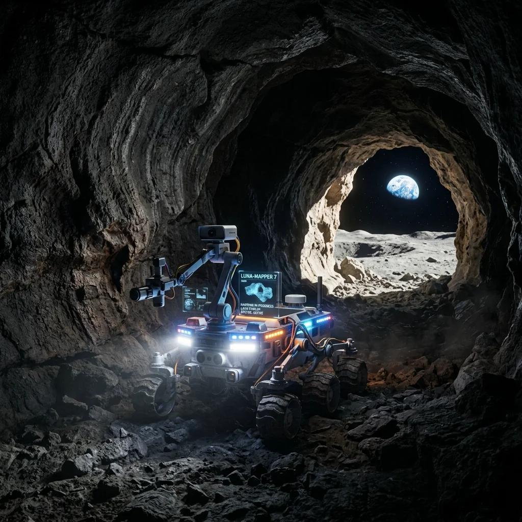 Robots Exploran Túneles de Lava: Las Cavernas Que Podrían Albergar a la Humanidad en Luna y Marte