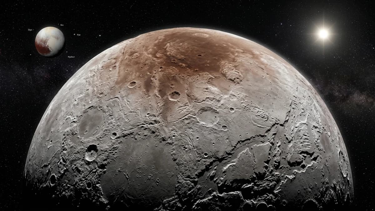 Telescópio James Webb Descobre Dióxido de Carbono e Água Oxigenada em Caronte, Lua de Plutão