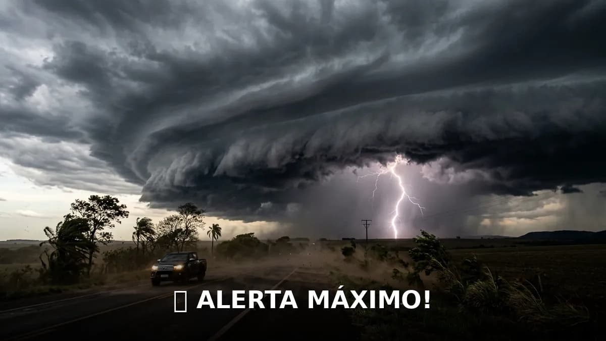 Defensa Civil de MS Emite Alerta Máximo por Tormentas y Granizo
