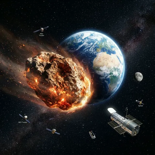 Asteroid 2026 EG1 passing over Antarctica as seen from space