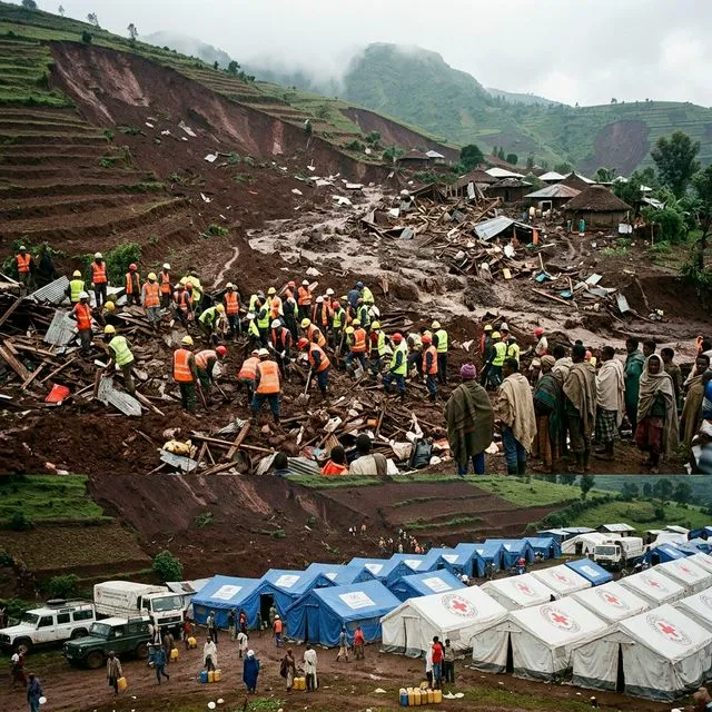 Infographic showing climate change effects on Ethiopian highlands