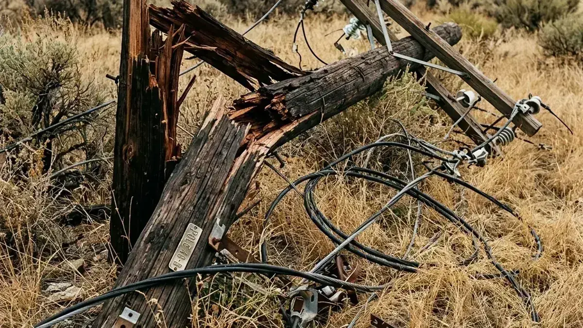 Investigators inspect fallen power lines on the dry soil of Los Gallardos, identified as the physical cause of the devastating wildfire's start.