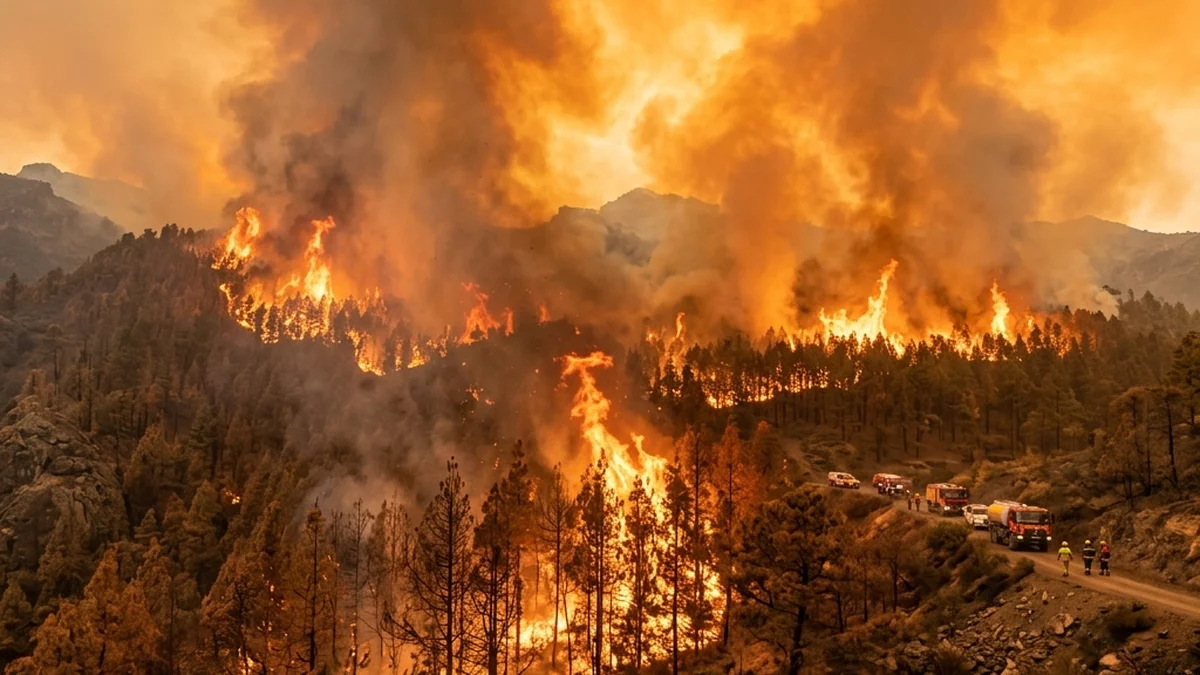 Las llamas alimentadas por el viento y el calor extremo devastaron miles de hectáreas de bosques en Europa Incendios forestales avanzan sobre la vegetación seca en Francia y España