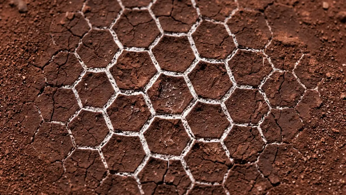 Geological Detail of Martian Honeycomb