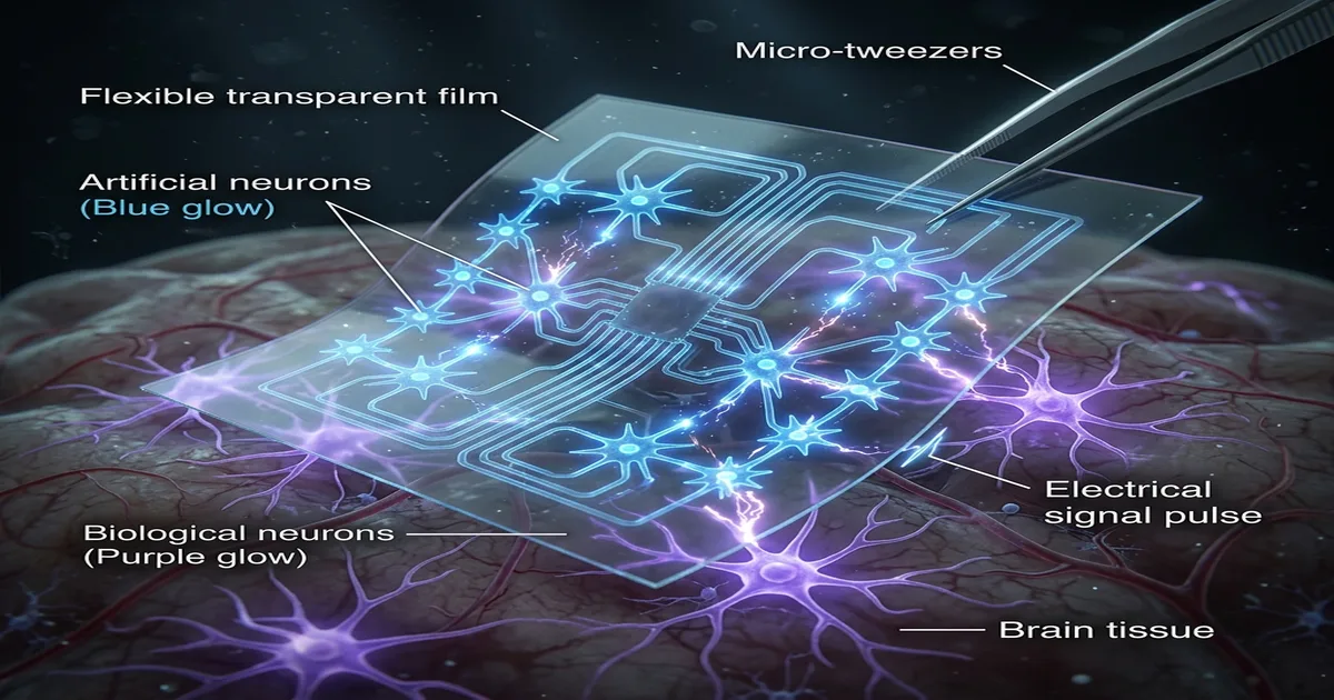 Neurônios Artificiais Impressos Interagem com Cérebro Vivo