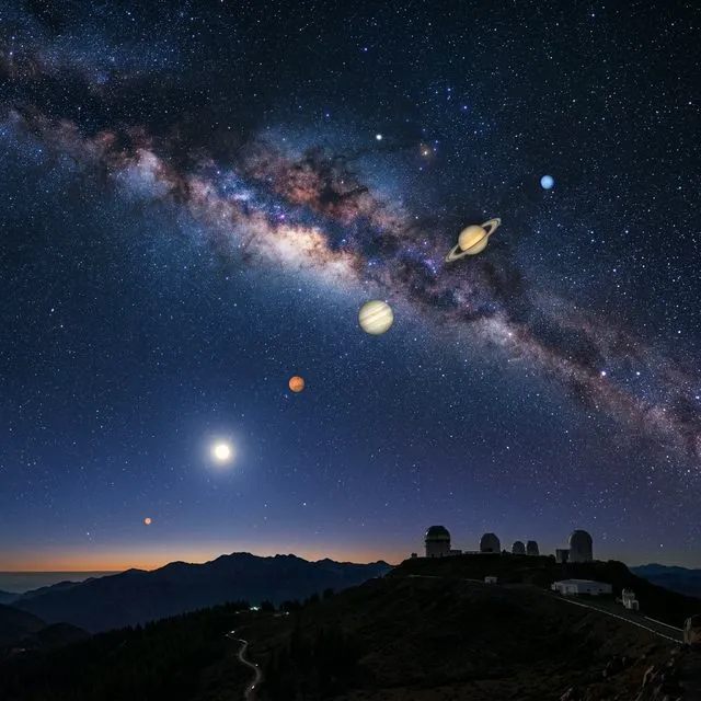 Solar System — the near-coplanar orbits explain why alignments are possible Artistic illustration of the solar system showing planetary orbits