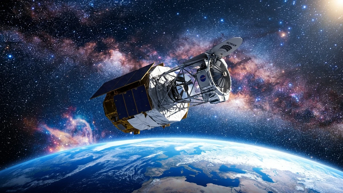 Telescópio Espacial Nancy Grace Roman da NASA no Espaço Profundo