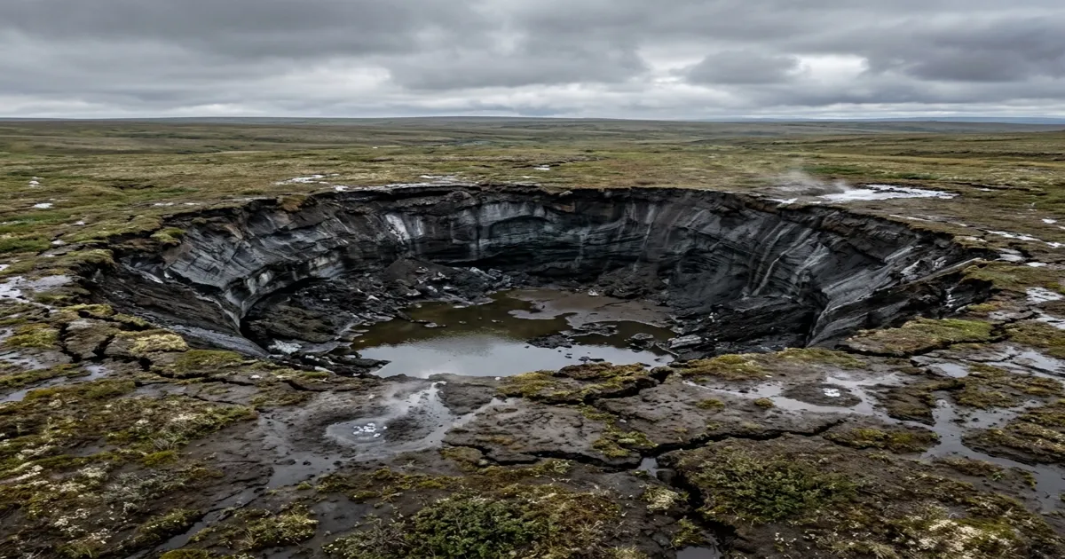Scientific laboratory analyzing samples extracted from Siberian permafrost