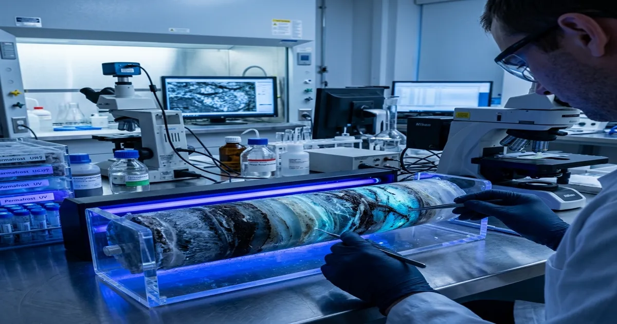 Monitoring station measuring greenhouse gas emissions from thawing permafrost