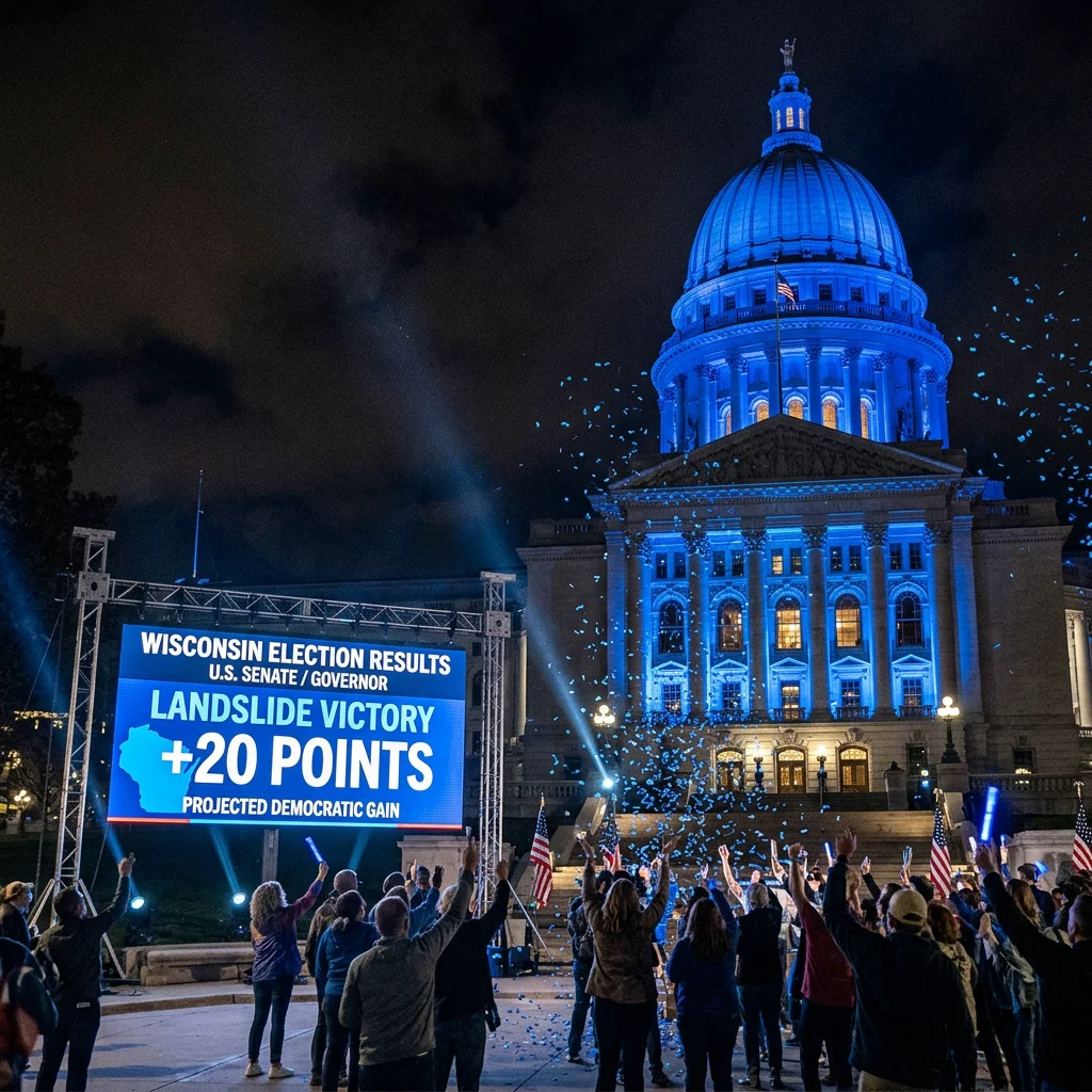 Wisconsin: Democratas Vencem por 20 Pontos