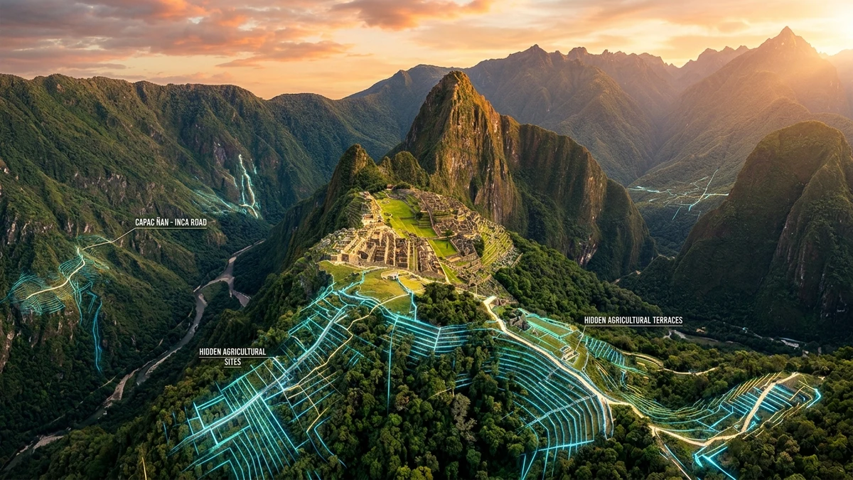 Escaneo Láser LiDAR Revelando Caminos Secretos en Machu Picchu