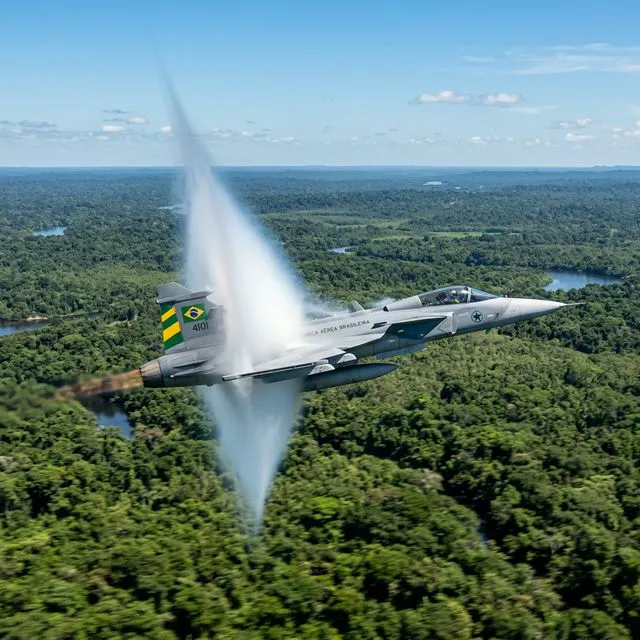 F-39 Gripen protegendo o espaço aéreo brasileiro