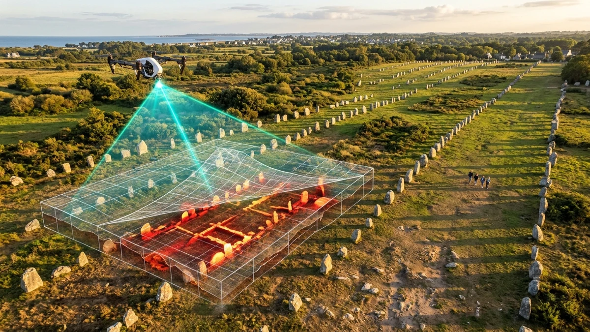 Drones con LiDAR Descubren Alineaciones de Megalitos de 6.000 Años en Carnac