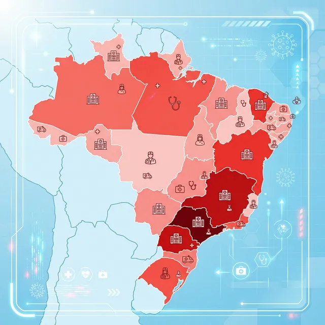 Map of Mpox cases in Brazil in 2026