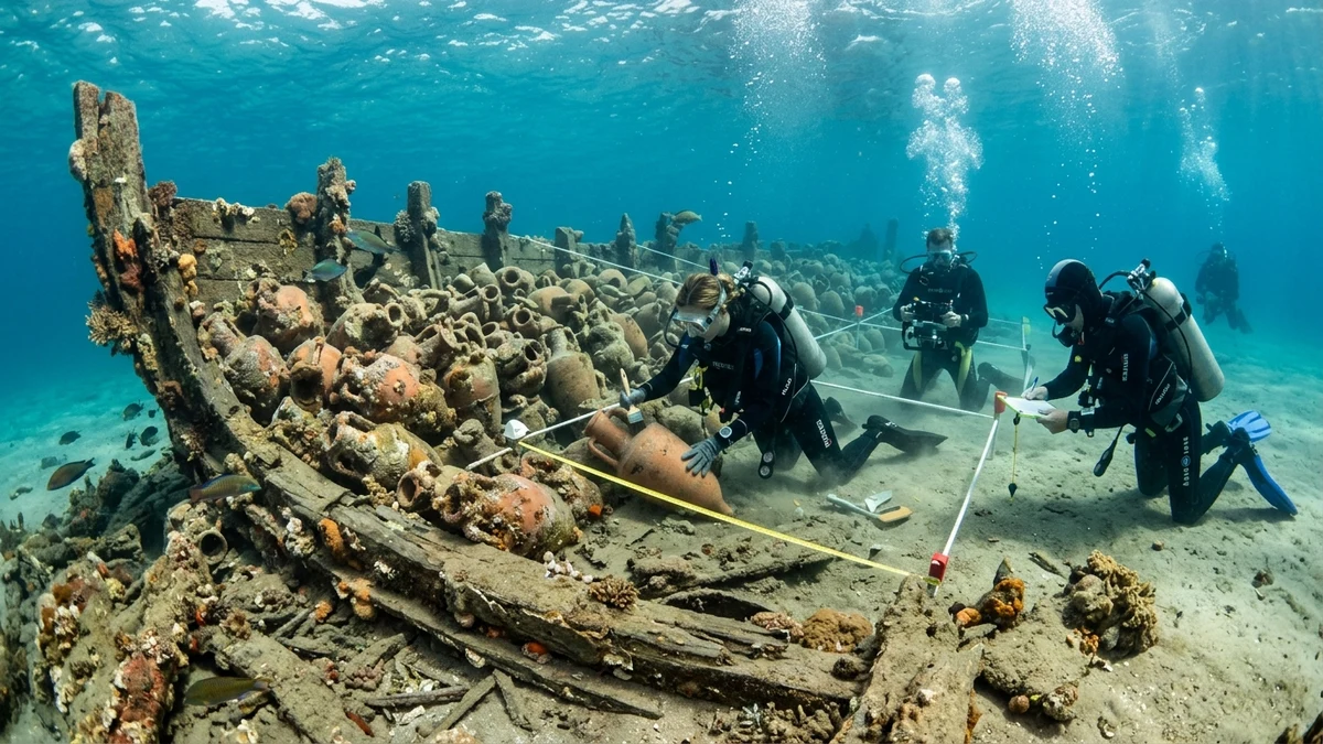 Arqueólogos Descubren Barco Romano de 2.100 Años con 500 Ánforas de Vino en Sicilia
