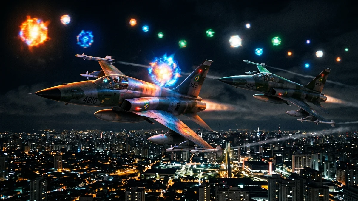 The pursuit of UFOs by supersonic fighter jets during the 1986 Official UFO Night remains one of the most documented UFO events in Brazil.