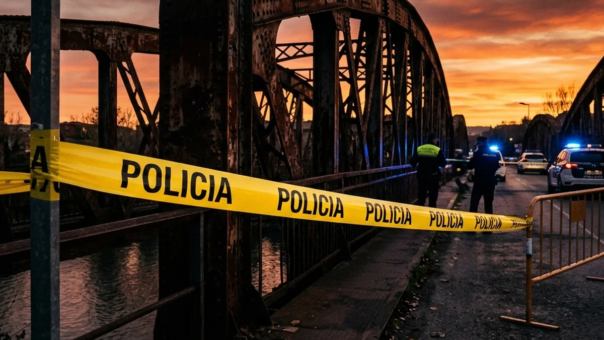 Ponte do Esqueleto em Limeira interditada pela polícia com faixa amarela