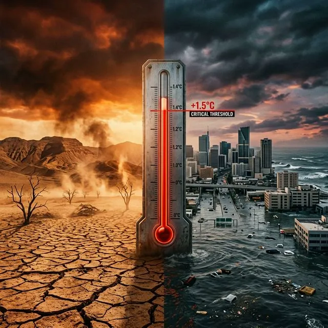 Graph showing the escalation of global temperatures over the last decade
