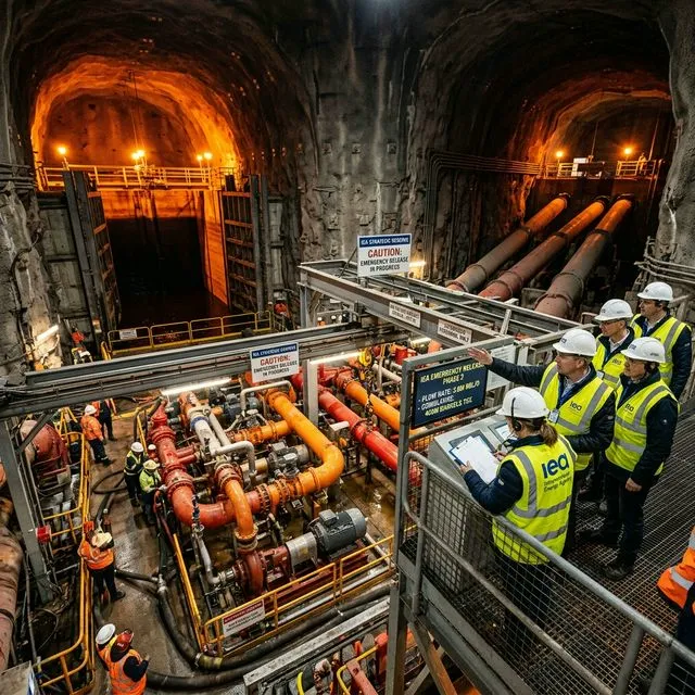 Reserva estratégica de petróleo subterrânea sendo aberta pela IEA com liberação emergencial de 400 milhões de barris