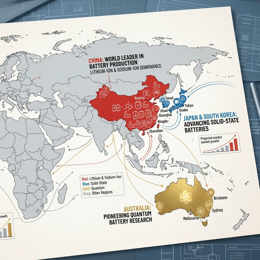 Mapa global da corrida tecnológica por baterias de próxima geração