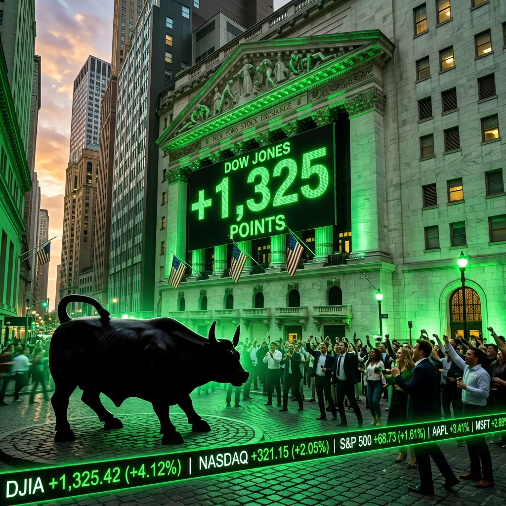Wall Street Dispara: Dow Sobe 1.300 Pontos